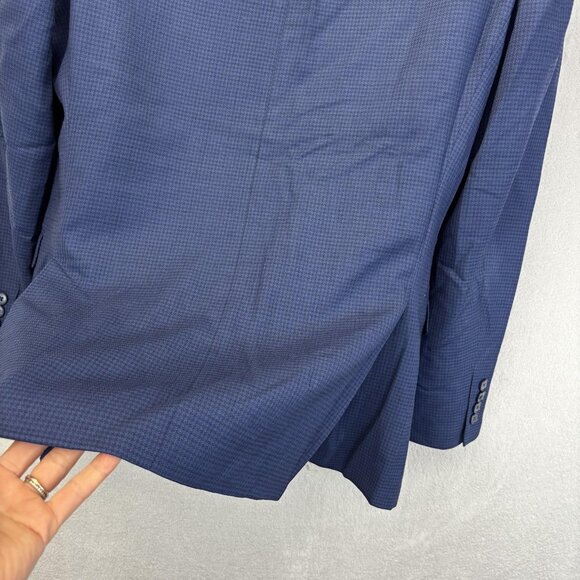 Calvin Klein Blazer Jacket Mens 40R Blue Wool Two Button Sport Coat Preppy - Picture 9 of 16